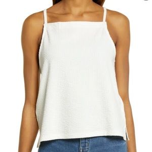 Madewell seersucker apron tank XL